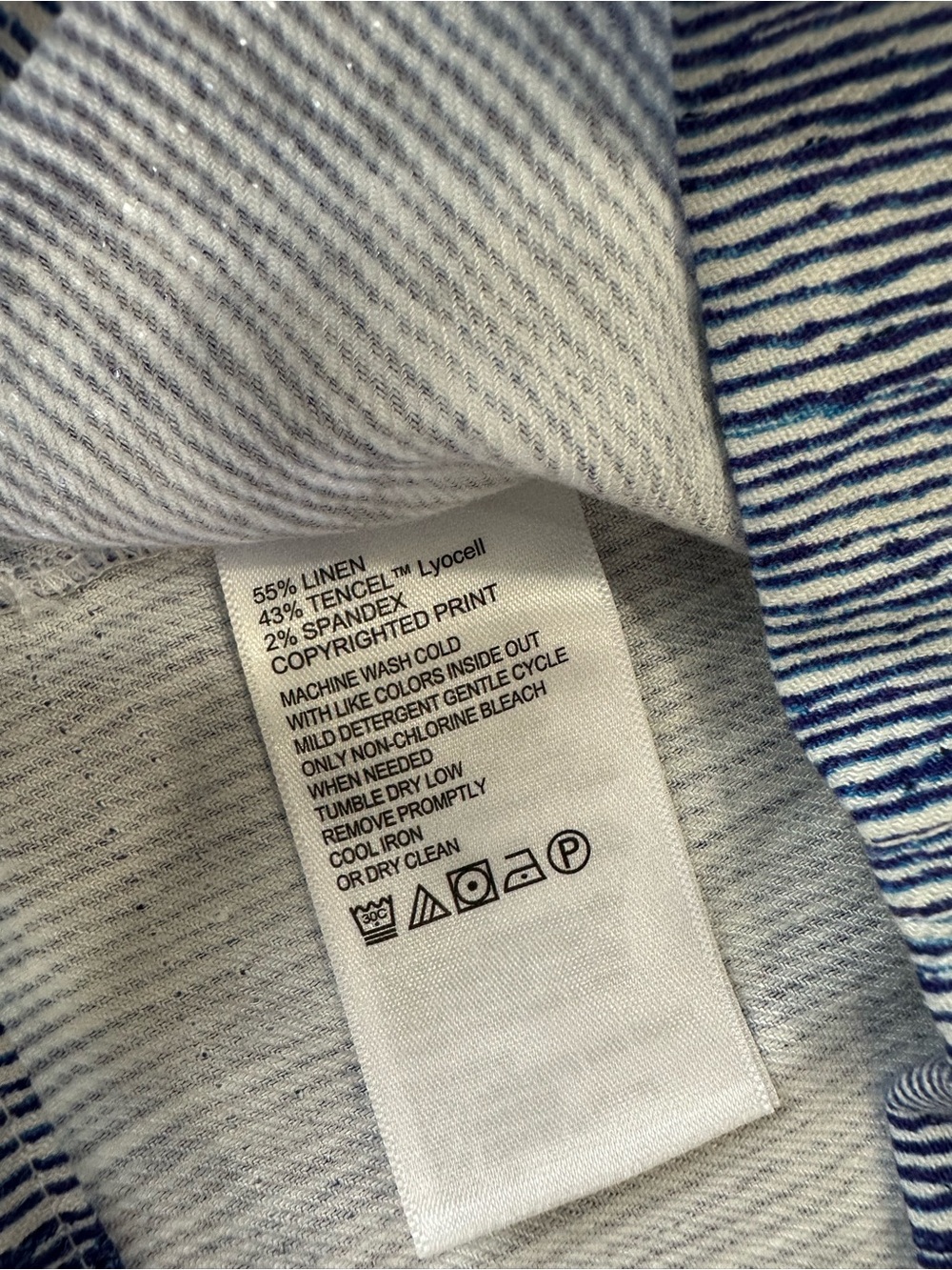 Tommy Bahama Palm-A-Dora Shimmer Bay Sheath Dress Linen Blend Size XS White Blue - Picture 7 of 11